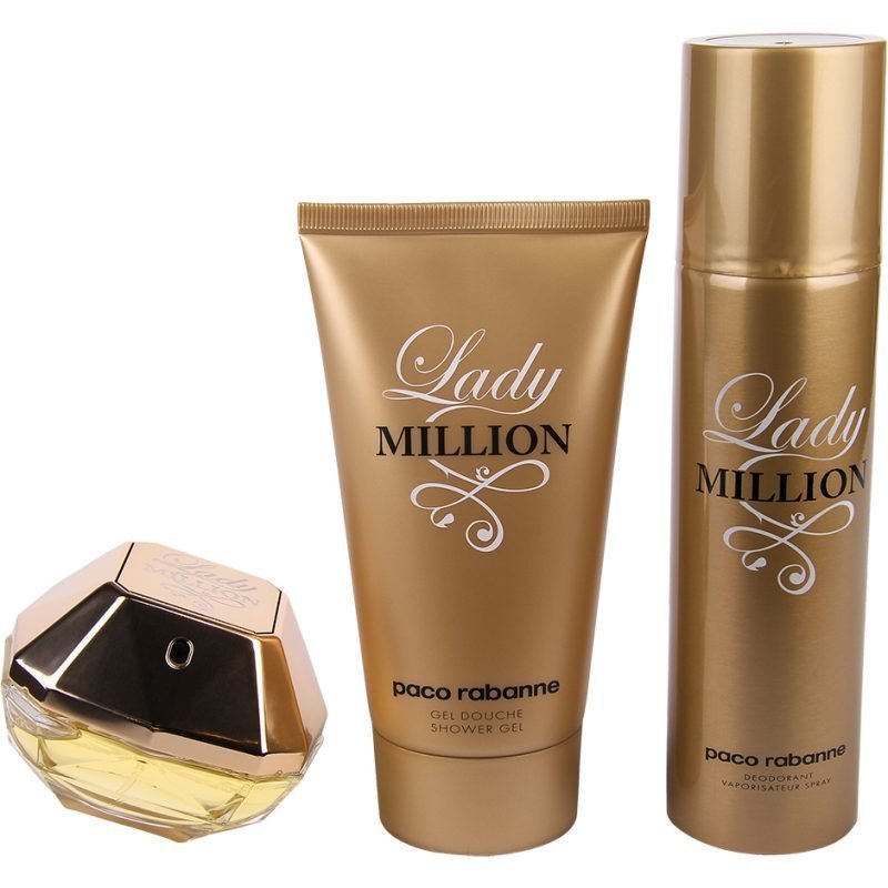 Paco Rabanne Lady Million Trio EdT 50ml Shower Gel 150ml Deodorant Spray 150ml
