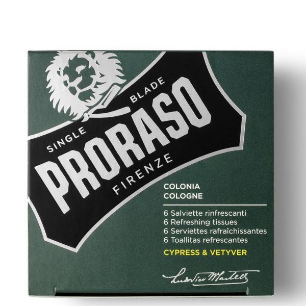 Proraso Refreshing Tissues Cypress And Vetyver Pack Of 6