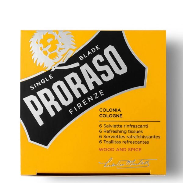 Proraso Refreshing Tissues Wood And Spice Pack Of 6