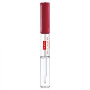 Pupa Made To Last Waterproof Lip Duo Liquid Lip Colour And Top Coat Deep Ruby 4 Ml