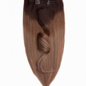 Rapunzel Of Sweden 50 Cm Ombre Clip-On Set 7 Pieces Hiustenpidennys Ash Brown