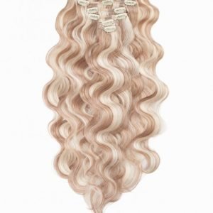 Rapunzel Of Sweden Clip-On Set Body Wave 60cm Hiustenpidennys Cendre Ash Blond Mix