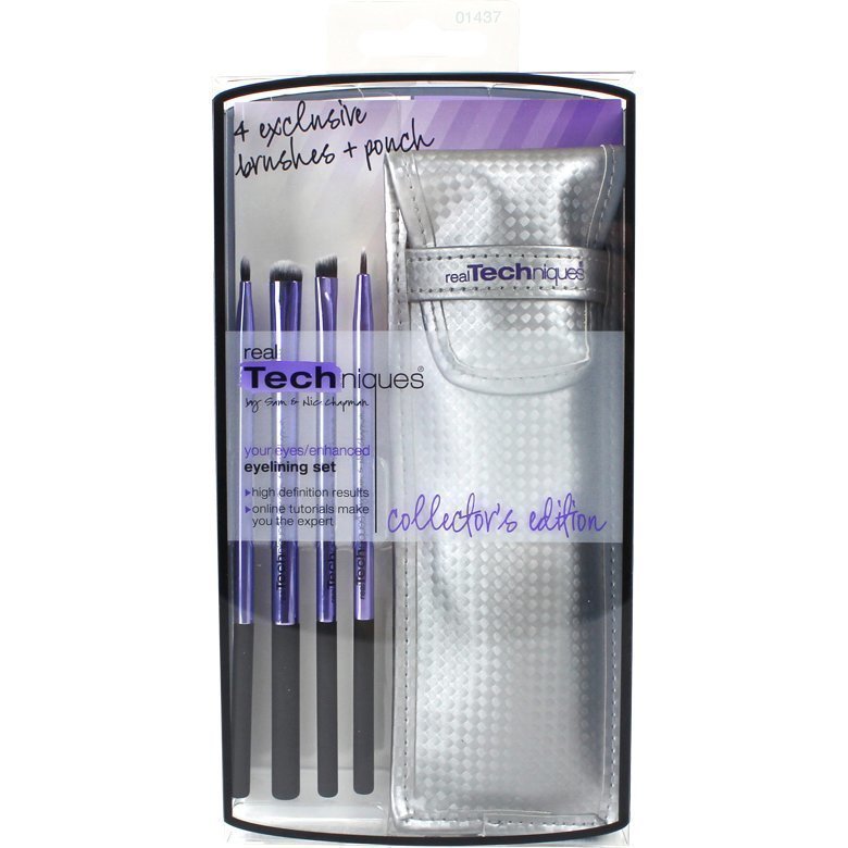 Real Techniques Collector's Edition Eyelining Set 4 Exclusive Brushes Ponch