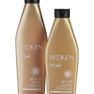 Redken All Soft Pakkaus All Soft Shampoo 300 ml Ja Hoitoaine 250 ml