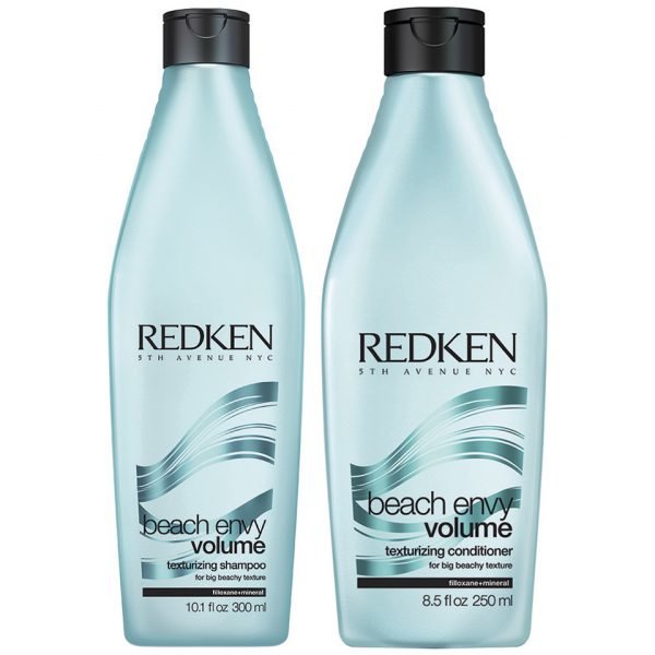 Redken Beach Envy Volume Texturizing Shampoo 300 Ml & Beach Envy Volume Texturizing Conditioner 250 Ml