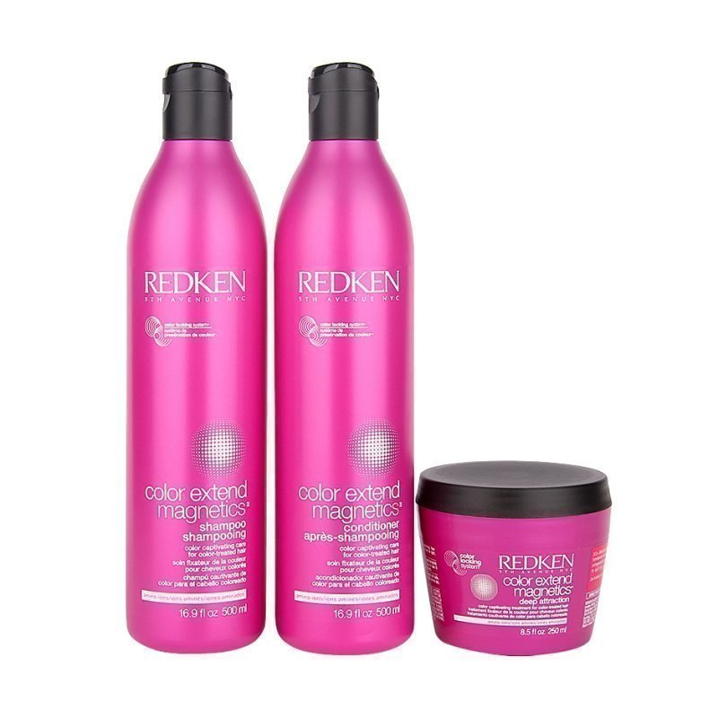 Redken Color Extend Magnetics Trio Shampoo 500ml Conditioner 500ml Mask 250ml