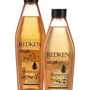 Redken Diamond Oil High Shine: Shampoo 300 ml + Hoitoaine 250 ml