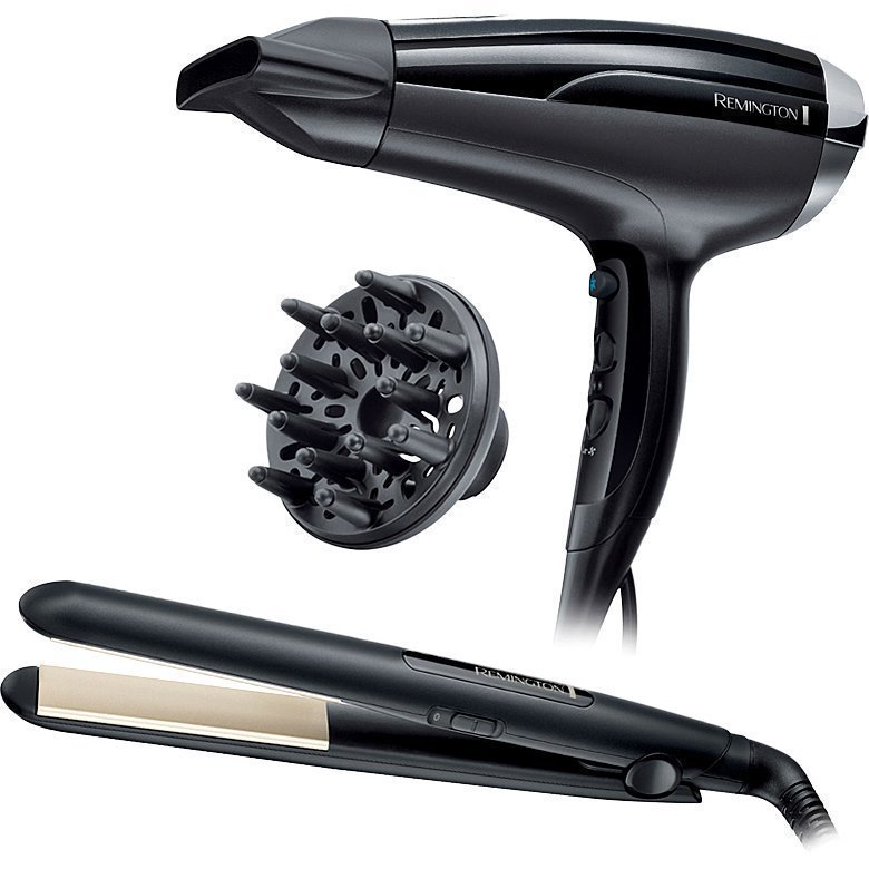 Remington Ultimate Hair Gift PackAir Shine Dryer S1510 Ceramic Slim Straightener