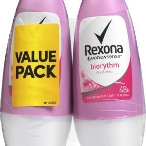 Rexona Biorhytm 50 Ml Antiperspirantti Roll-On 2 Kpl