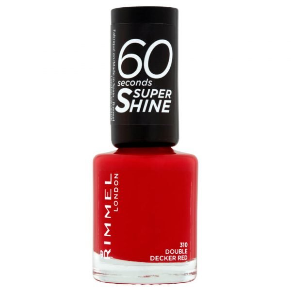Rimmel 60 Seconds Super Shine Nail Polish 8 Ml Various Shades Double Decker Red