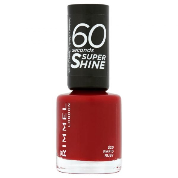 Rimmel 60 Seconds Super Shine Nail Polish 8 Ml Various Shades Rapid Ruby