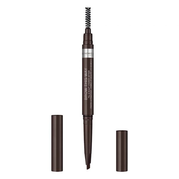 Rimmel Brow This Way Fill And Sculpt Eyebrow Definer 0.4g Various Shades Dark Brown