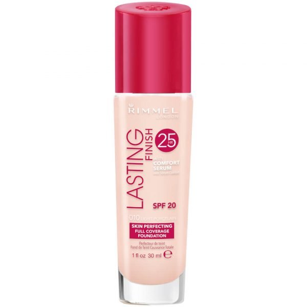 Rimmel Lasting Finish 25 Hour Foundation With Comfort Serum 30 Ml Various Shades Light Porcelain