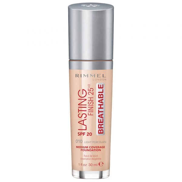 Rimmel Lasting Finish Breathable Foundation 30 Ml Various Shades Light Porcelain