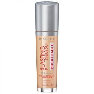 Rimmel Lasting Finish Breathable Foundation 30 Ml Various Shades Soft Beige