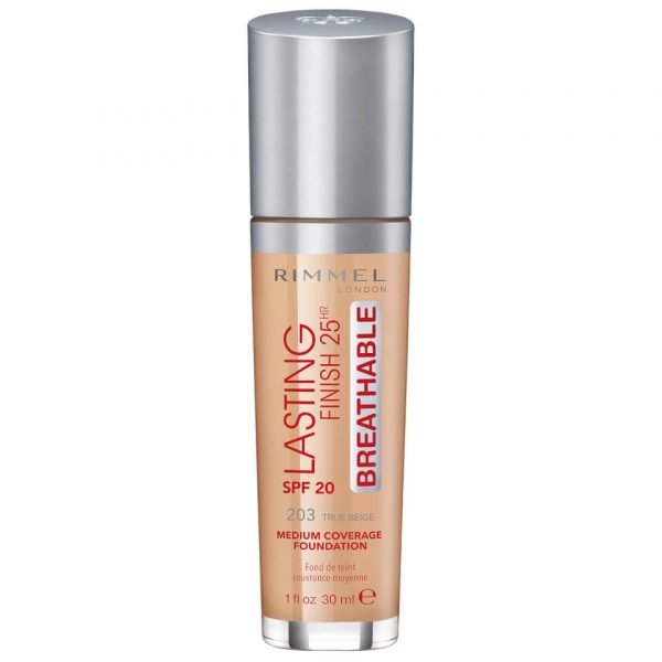 Rimmel Lasting Finish Breathable Foundation 30 Ml Various Shades True Beige