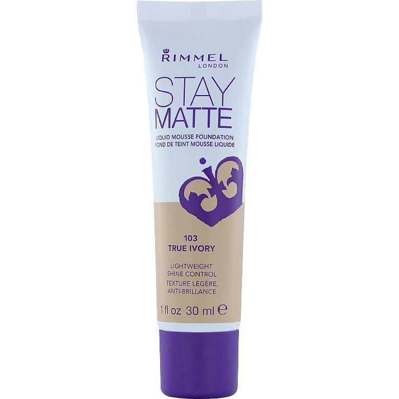 Rimmel Stay Matte Liquid Mousse Foundation 103 True Ivory 30ml