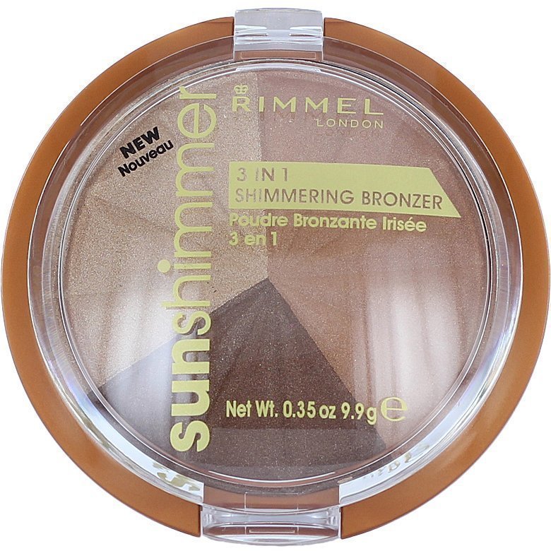 Rimmel Sun Shimmer 3 In 1 Shimmering Bronzer 002 Bronze Goddess 9