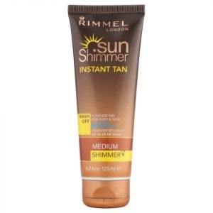 Rimmel Sunshimmer Water Resistant Wash Off Instant Tan Shimmer 125 Ml Medium Shimmer