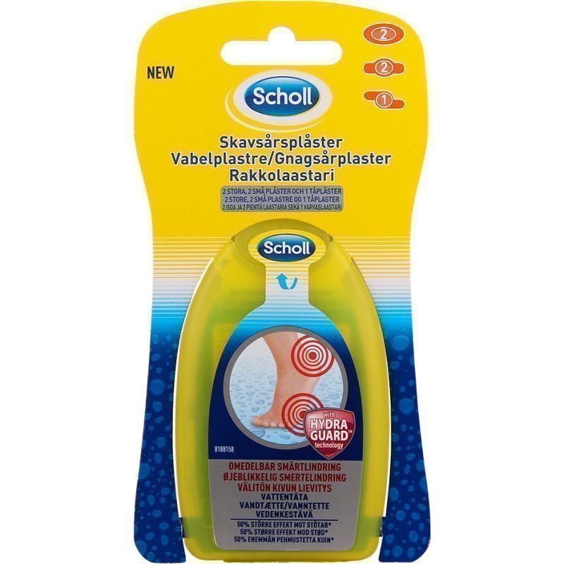 Scholl Blister Plaster Clear Gel Mix Of 3 Large 2 Small