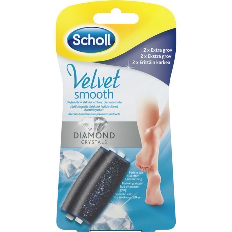 Scholl Velvet Smooth Diamond 2 x Electric Footfile Refill (Extra Rough)