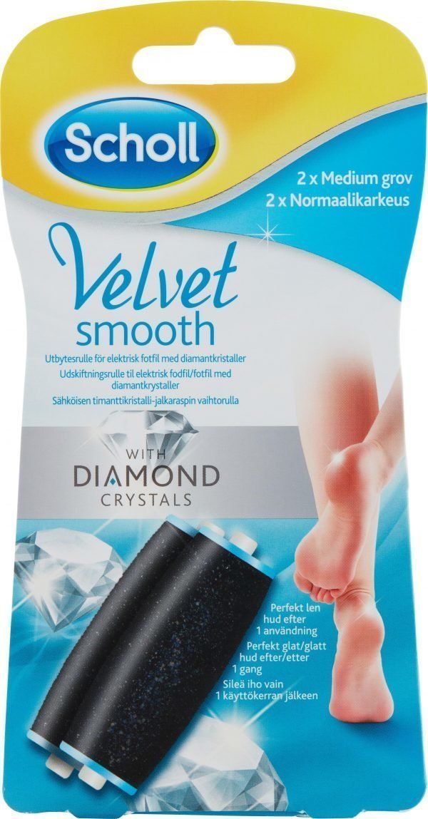 Scholl Velvet Smooth Diamond Täyttöpakkaus 2 Kpl