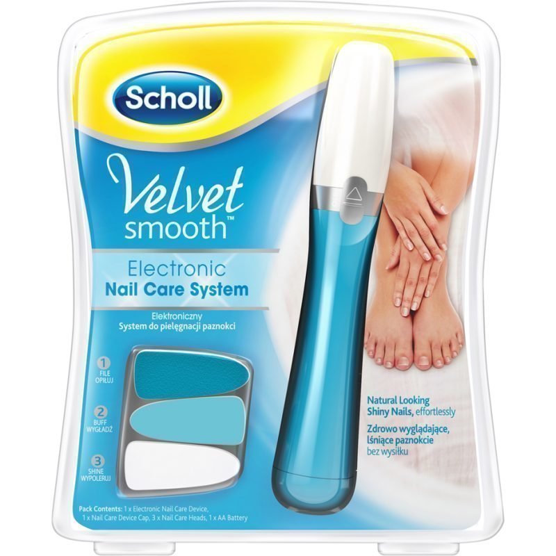 Scholl Velvet Smooth Electronic Nail Care System  (1xAA Batteries Included)