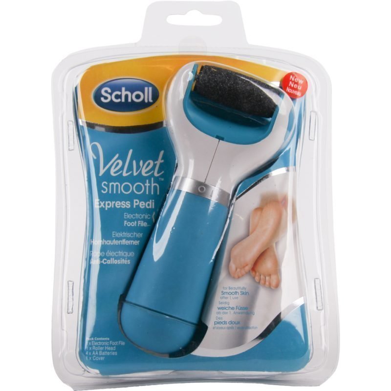 Scholl Velvet Smooth Express Pedi Electric Footfile (4xAA Batteries Included)