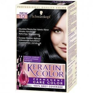 Schwarzkopf Keratin Color 1.0 Black Kestoväri