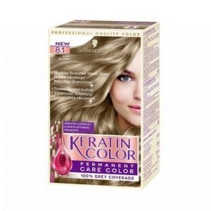 Schwarzkopf Keratin Color 8.1 Ashy Blonde Hiusväri