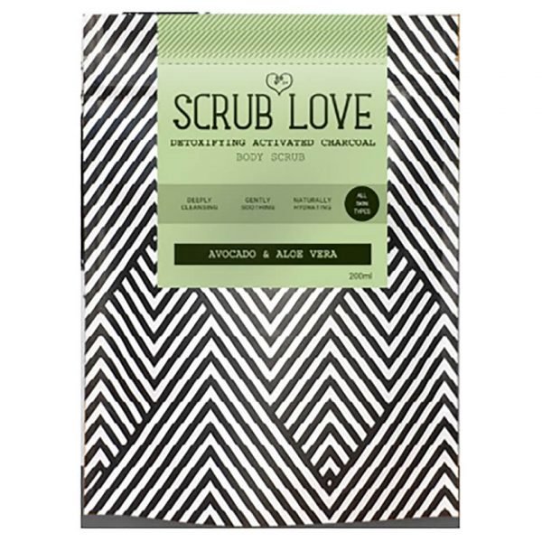 Scrub Love Active Charcoal Body Scrub Avocado & Aloe Vera