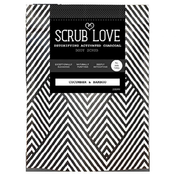 Scrub Love Active Charcoal Body Scrub Cucumber & Bamboo