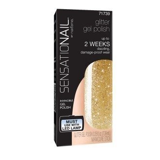 Sensationail Gel Polish Gold Glitter