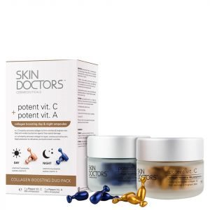 Skin Doctors Potent Vitamin C And Vitamin A Collagen Boosting Day / Night Ampoules Duo Pack