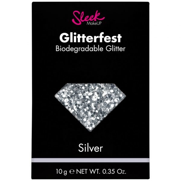 Sleek Makeup Glitterfest Biodegradable Glitter Silver 10 G
