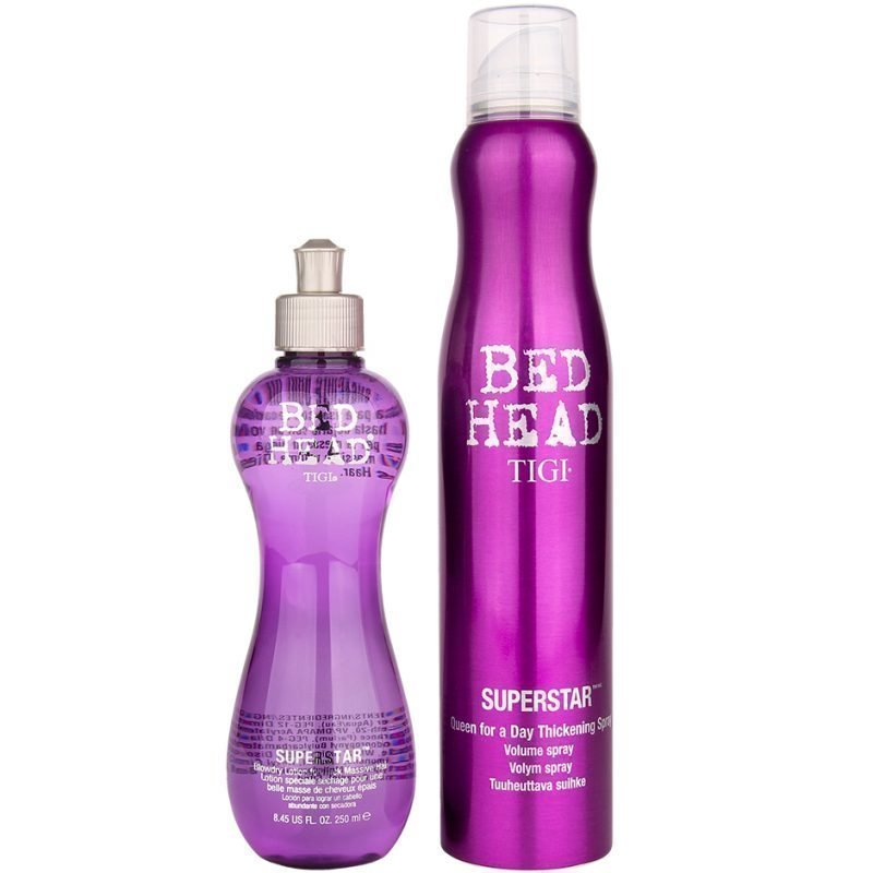 TIGI Bed Head Superstar Duo Blow Dry Lotion 250ml Thickining Spray 320ml