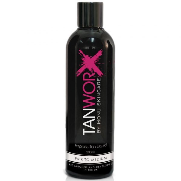 Tanworx Express Tan Liquid With Applicator Fair To Medium 200 Ml
