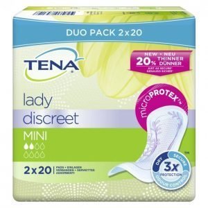 Tena Lady Discreet Mini Inkontinenssisuoja 40 Kpl