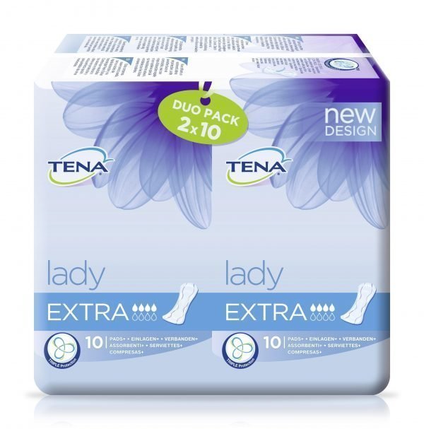 Tena Lady Extra Duo Inkontinenssisuoja 2 X 10 Kpl