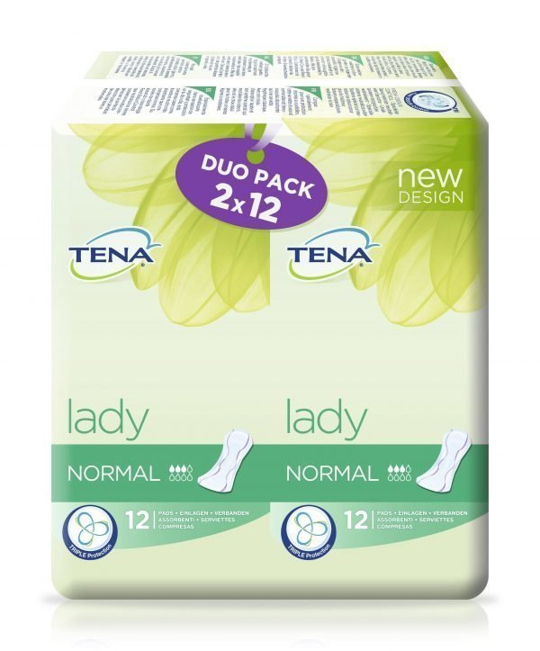 Tena Lady Normal Duo Inkontinenssisuoja 2 X 12 Kpl