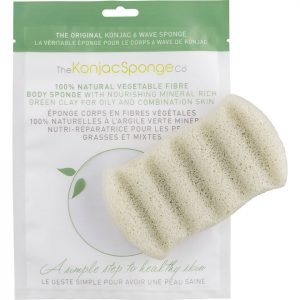 The Konjac Sponge Company 6 Wave Bath Sponge With Green Clay