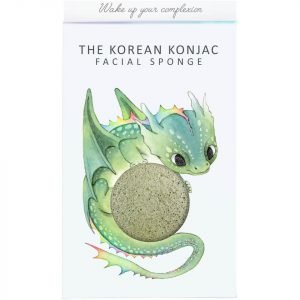 The Konjac Sponge Company Mythical Dragon Konjac Sponge Box And Hook Green Clay 30 G