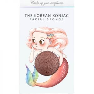 The Konjac Sponge Company Mythical Mermaid Konjac Sponge Box And Hook Red Clay 30 G