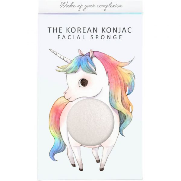 The Konjac Sponge Company Mythical Unicorn Standing Konjac Sponge Box And Hook White 30 G