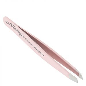 The Vintage Cosmetics Company Slanted Tweezers Soft Touch Pink