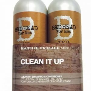 Tigi Bed Head Clean Up for Men Tweens Tuplapakkaus shampoo & hoitoaine 750 ml