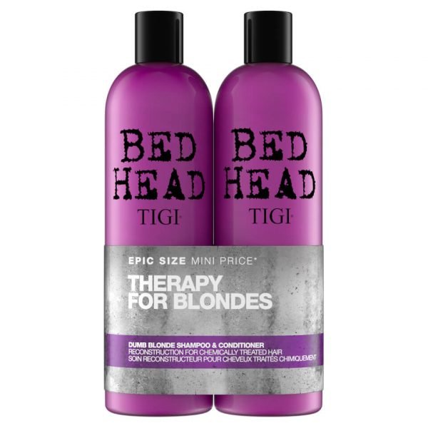 Tigi Bed Head Dumb Blonde Repair Shampoo And Reconstructor For Coloured Hair 2 X 750 Ml