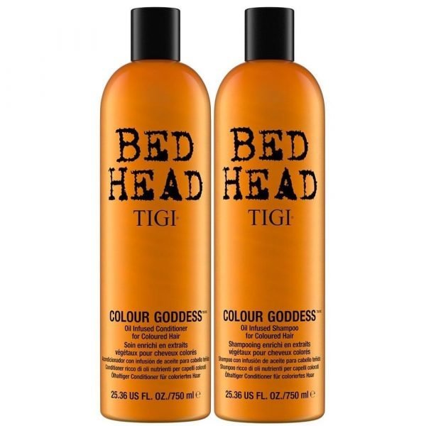 Tigi Bed Head Shampoo & Hoitoaine 2x750 Ml Colour Goddess