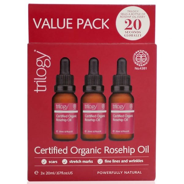 Trilogy Certified Organic Rosehip Oil 3 X 20 Ml