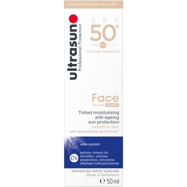 Ultrasun Spf50+ Tinted Face Sun Cream Various Shades Ivory